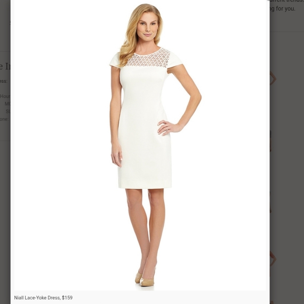 Elegant Cream Dress By Antonio Melani,  Size 10